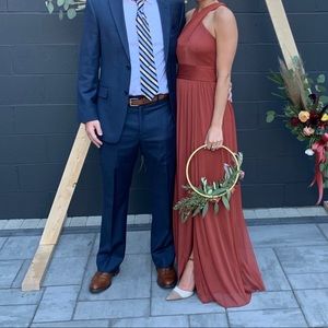 Davids Bridal Cinnamon Bridesmaid Dress 